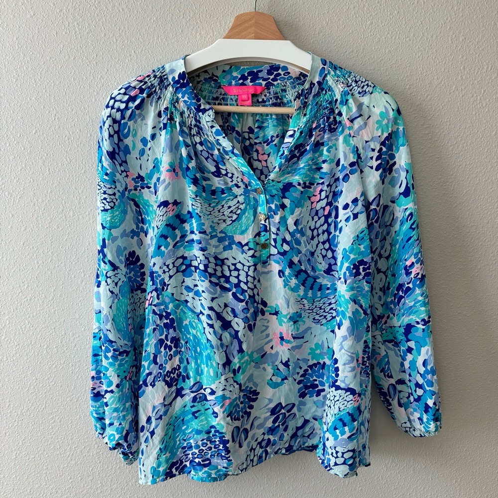 Lilly Pulitzer - Elsa silk top size XS